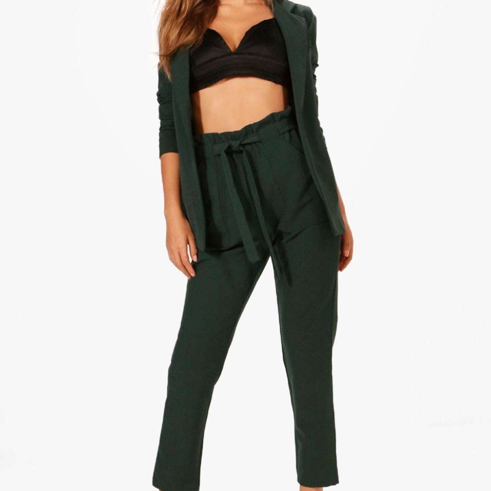 Paper Bag Waist Suit Trouser